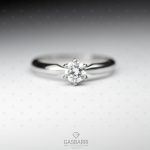 Solitario Platino 0.30 F-IF Triplo Excellent GIA