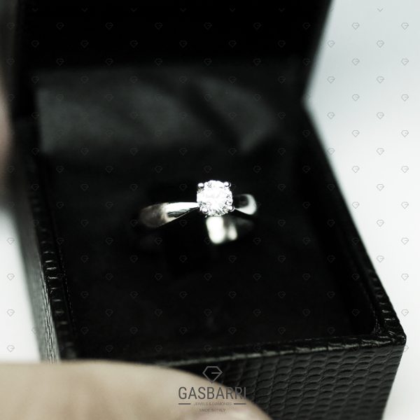 Solitario Platino Diamante 0.50 D-IF Triplo Excellent GIA