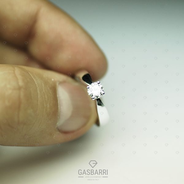 Solitario Platino Diamante 0.50 D-IF Triplo Excellent GIA