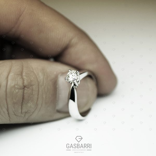 Solitario Platino Diamante 0.50 D-IF Triplo Excellent GIA