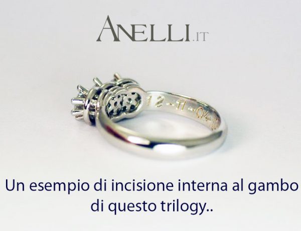 Anello Trilogy di 1,20 carati GIA