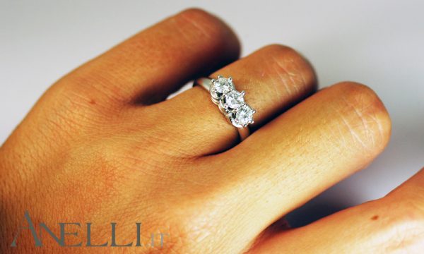 Anello trilogy 1,20 carati GIA