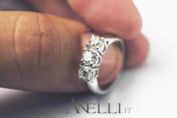 Trilogy di 1,20 carati con Diamanti colore D GIA