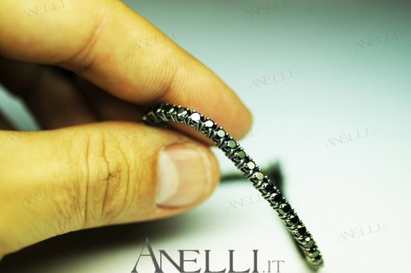 Bracciale Tennis Diamanti Neri 6 Carati