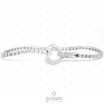 Bracciale tennis a cuore di 3 carati
