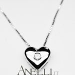 Ciondolo a cuore con diamante