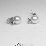Orecchini con perle naturali e diamanti
