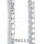 Orecchini tennis con diamanti