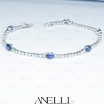 Bracciale Tennis con Zaffiri e Diamanti