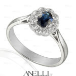 Anello Fiore Zaffiro