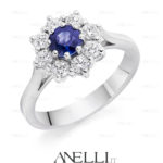 Anello con Zaffiro e Diamanti