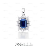 Pendente Zaffiro e Diamanti