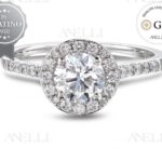 Anello Halo Platino 1 carato F-VS1 GIA