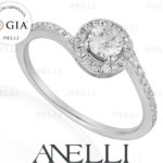 Anello Halo Valentino 0.50 F-VS1 con GIA