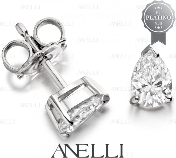 Diamanti Goccia 2 da 0.50 G-VS1 Platino