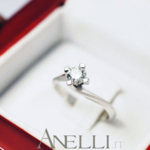 Anello Fidanzamento 0.60 F-IF Triplo Excellent GIA