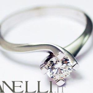 Anello di Fidanzamento 0.40 D-IF Triplo Excellent GIA