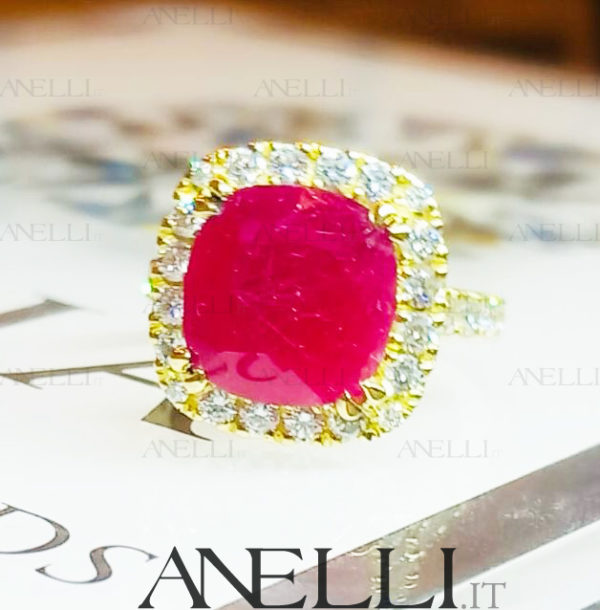 Anello Fidanzamento Rubino IGI