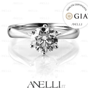 Anello di Fidanzamento 1 Carato F-VVS1 GIA