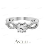 Anello Fidanzamento simbolo Infinito con GIA