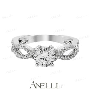 Anello Fidanzamento simbolo Infinito con GIA