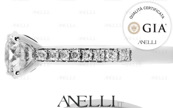 Anello Fidanzamento 0.80 D-IF Triplo Excellent GIA