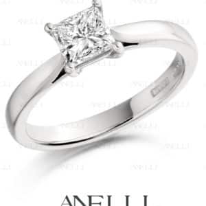 Anello Fidanzamento Princess 0.50 F-VVS1 GIA