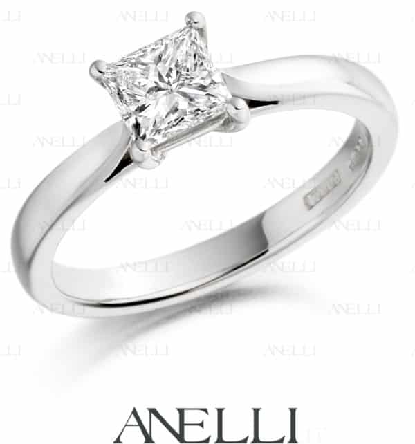 Anello Fidanzamento Princess 0.50 F-VVS1 GIA