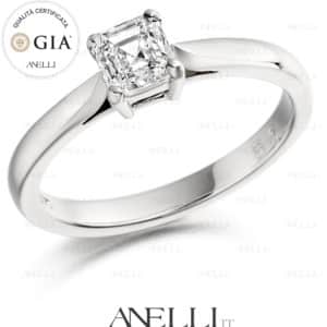 Solitario Fidanzamento Asscher 0.70 F-VVS1