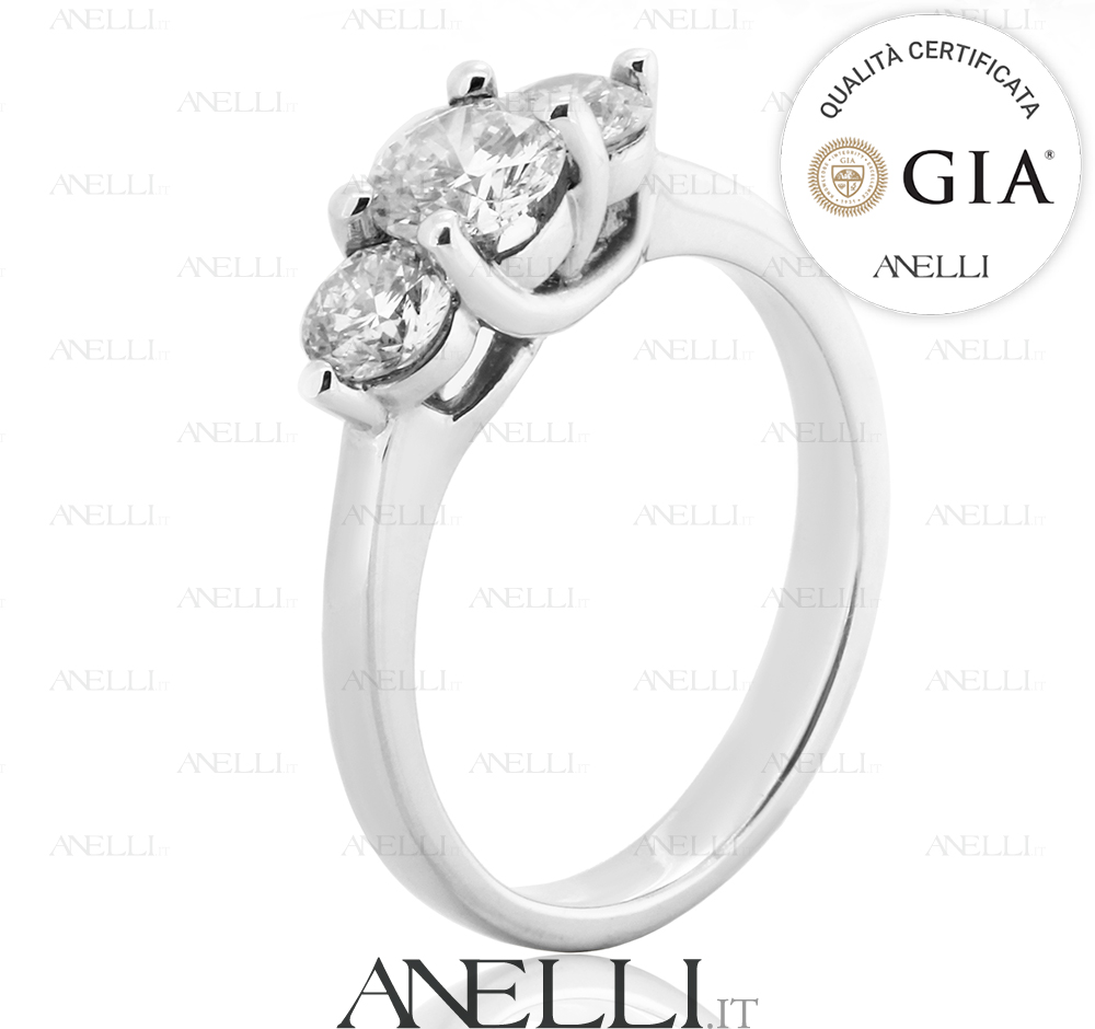 Trilogy 1 Carato D IF GIA Anelli