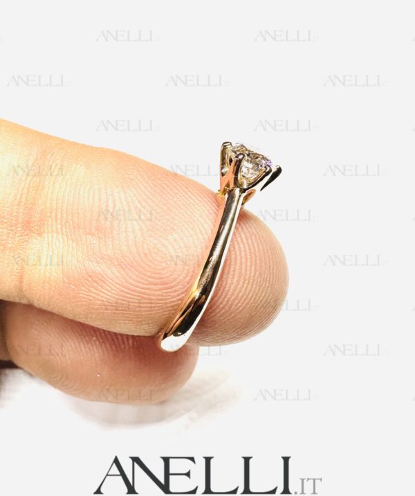 Anello Oro Rosa 0.60 D-IF Triplo Excellent GIA