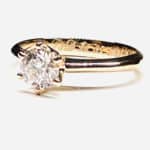 Anello Oro Rosa 0.60 D-IF Triplo Excellent GIA