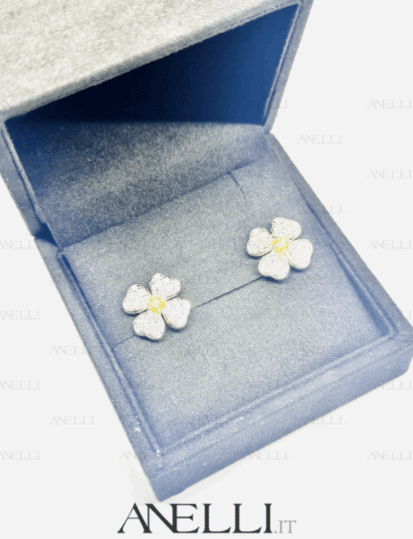Orecchini Fiore Diamanti Fancy Yellow