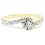 Anello Fidanzamento oro Giallo e Diamanti