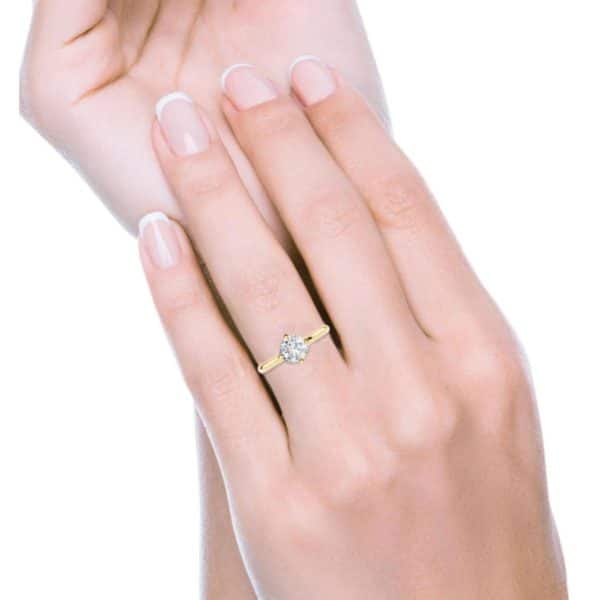 Anello Fidanzamento 0.50 F-VVS1 GIA
