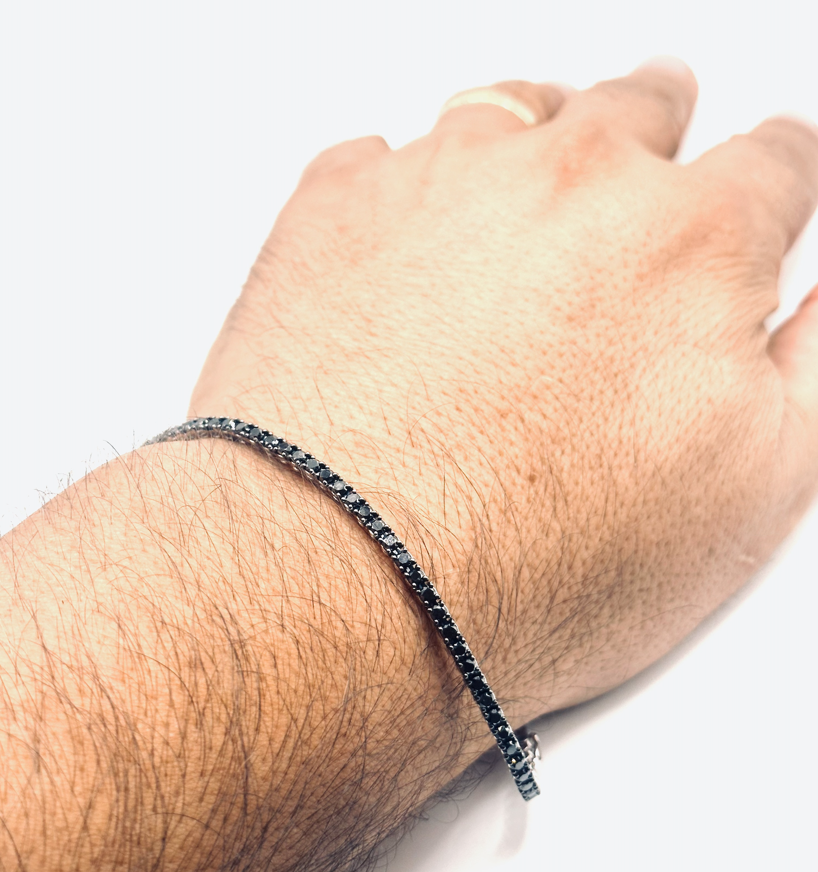 Bracciale Tennis Diamanti Neri 4 Carati