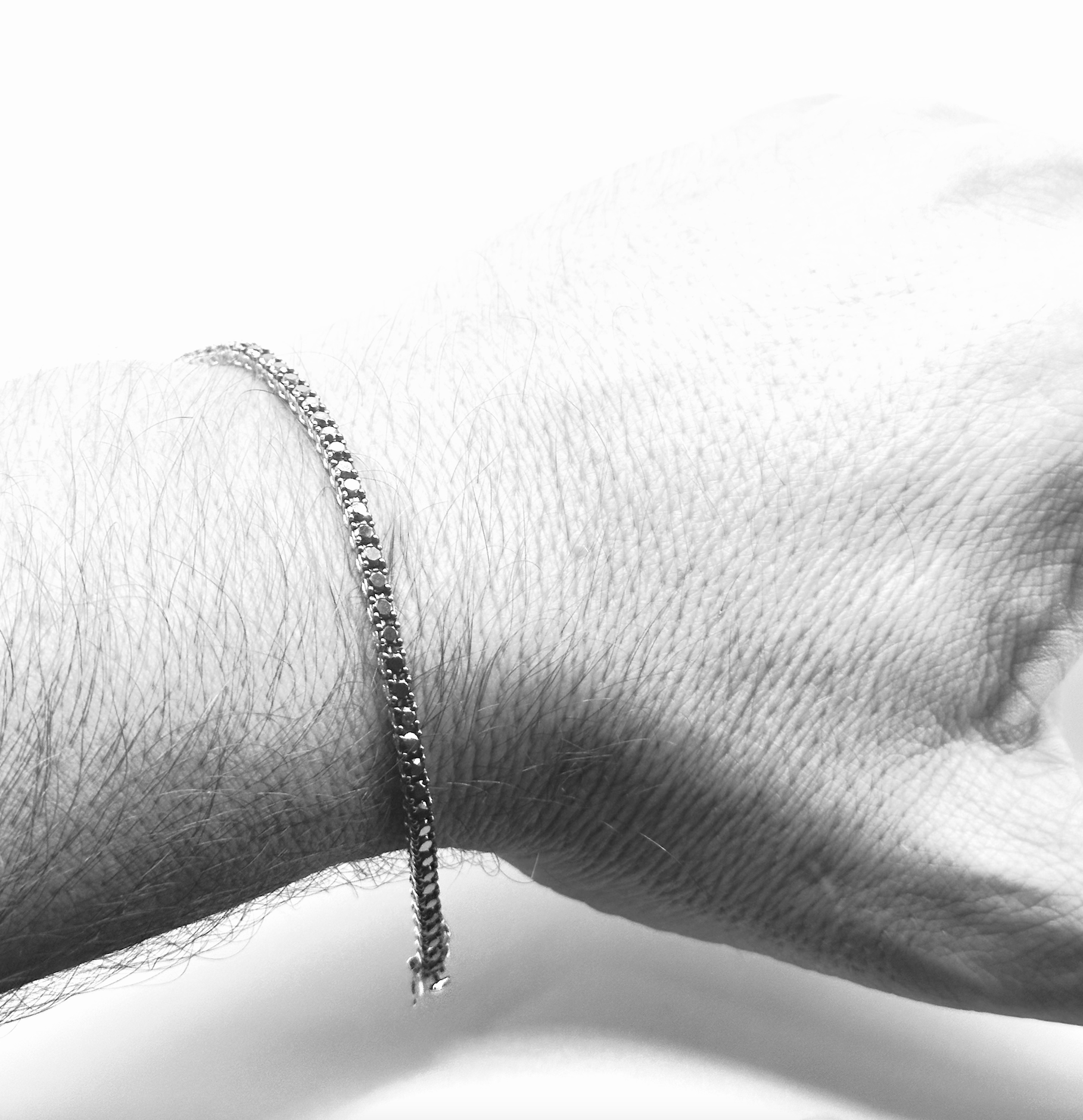 Bracciale Tennis Diamanti Neri 4 Carati