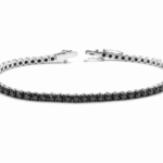 Bracciale Tennis Diamanti Neri 4 Carati