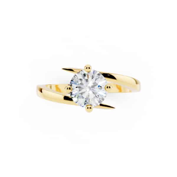 Solitario Oro Giallo 1 carato D-VVS1 GIA