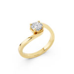 Anello abbraccio 0.90 D-VS1 Triplo Excellent GIA